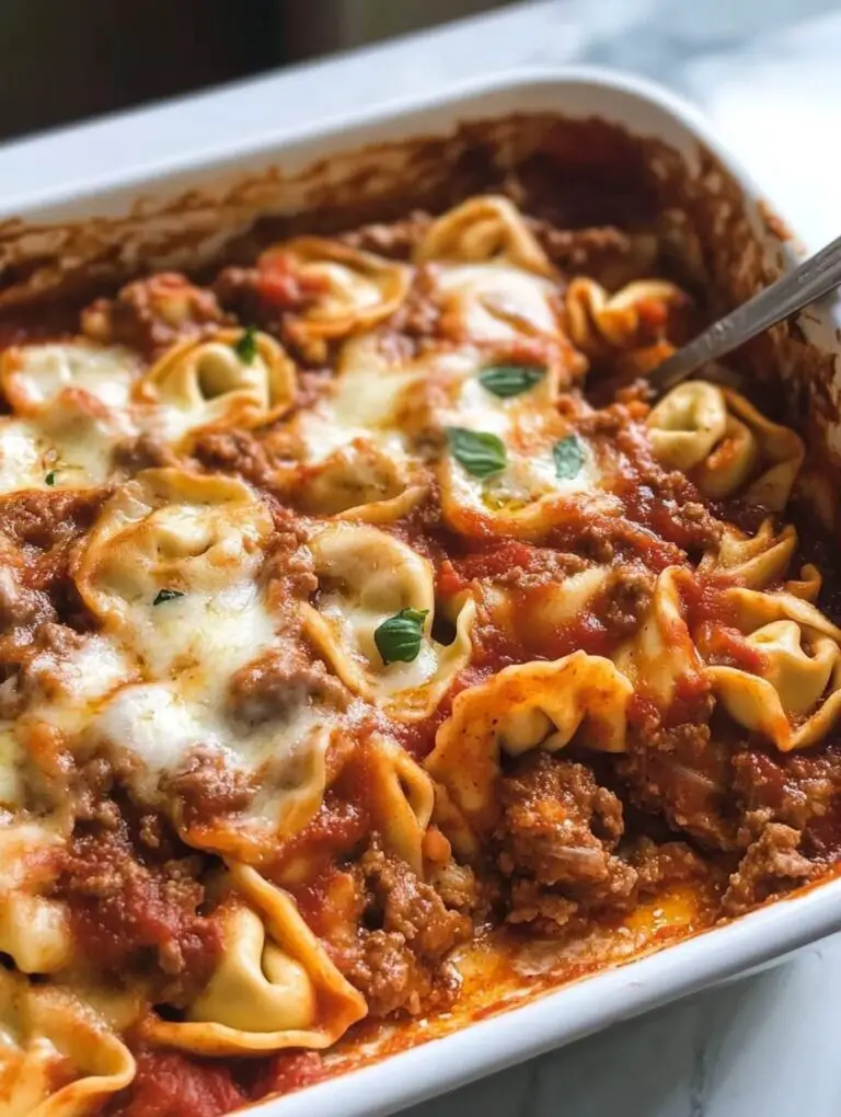 Baked Tortellini with Meat Sauce