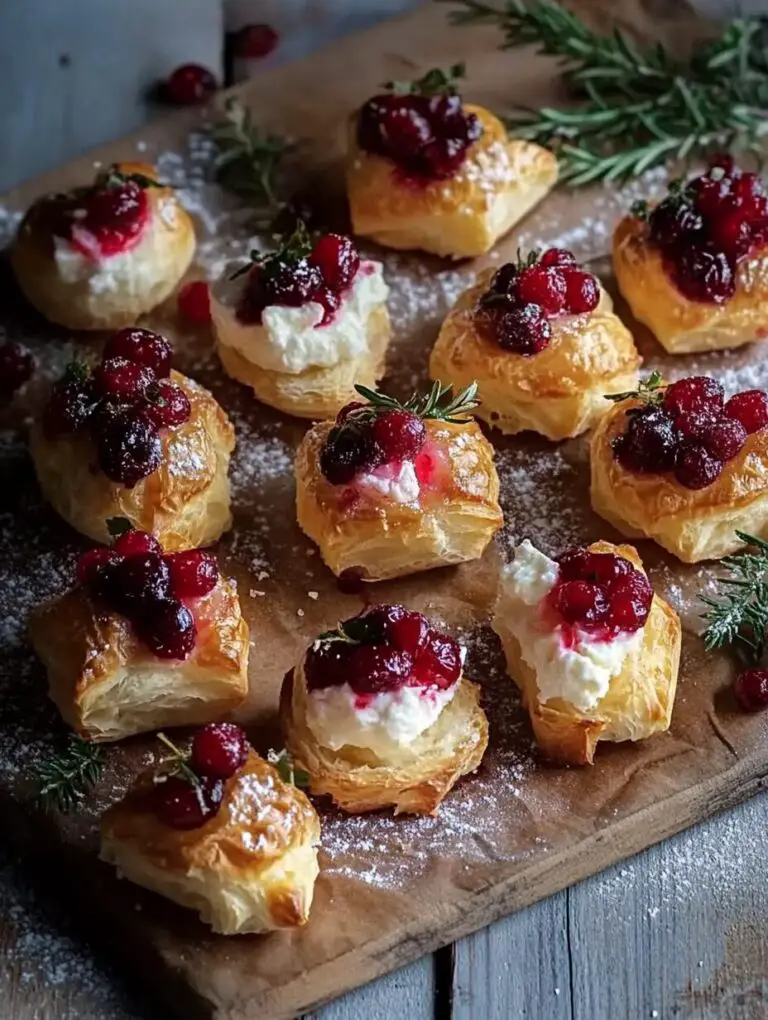 Cranberry Camembert Puffs