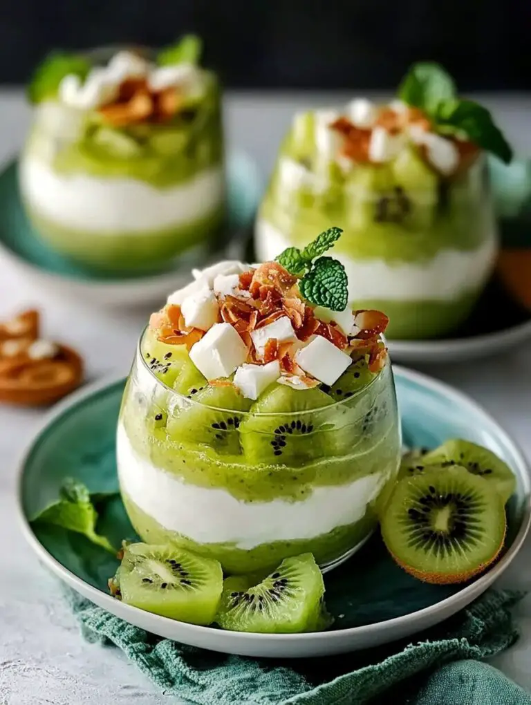 Kiwi and Coconut Parfait