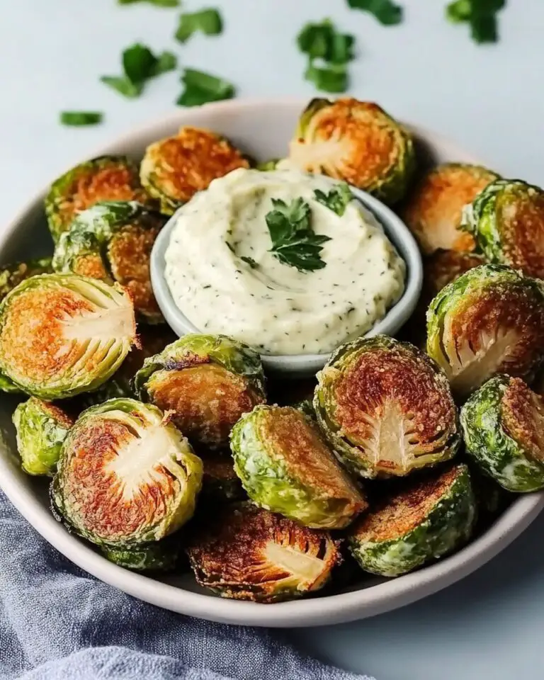 Crispy Brussels Sprouts with Creamy Dijon Aioli – The Perfect Side!