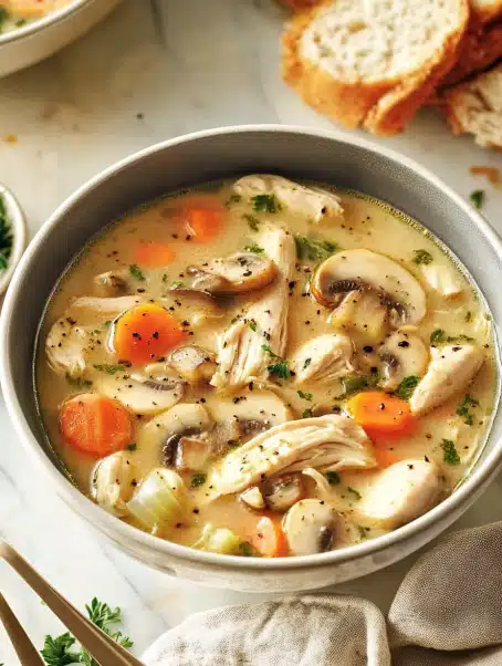 Creamy Chicken and Mushroom Soup
