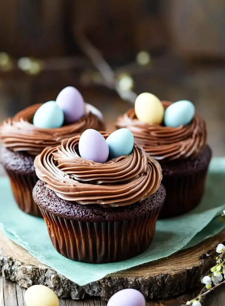 Easter Egg Bird’s Nest Cupcakes