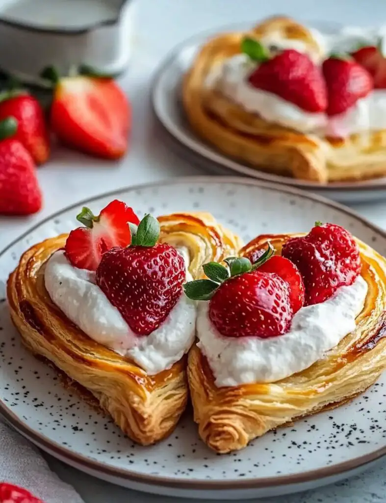 Vegan Strawberry Cream Danish
