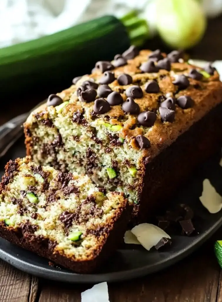 Zucchini Chocolate Chunk Coconut Bread