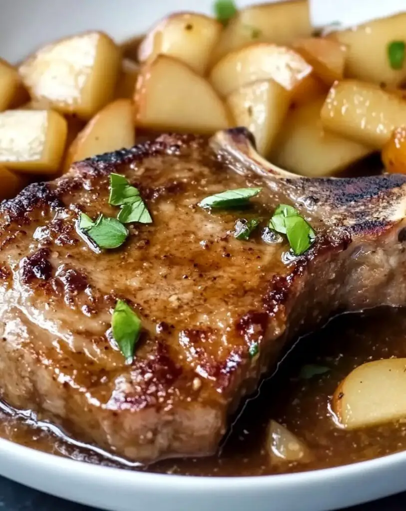 Easy Pork Chops and Apples