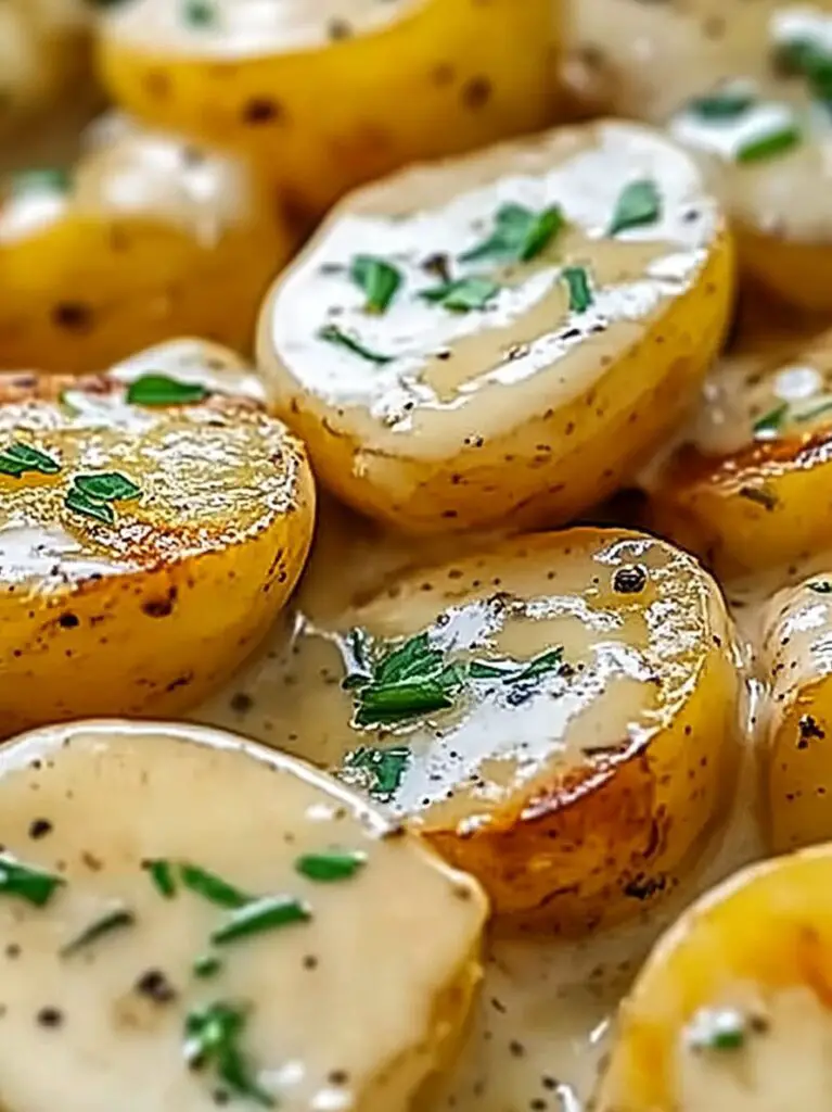 Creamy Garlic Sauce Potatoes
