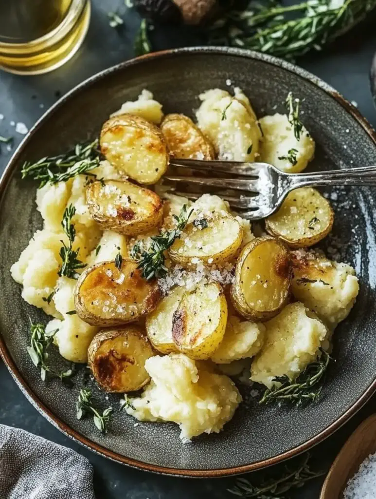 Crispy Salt and Vinegar Smashed Potatoes