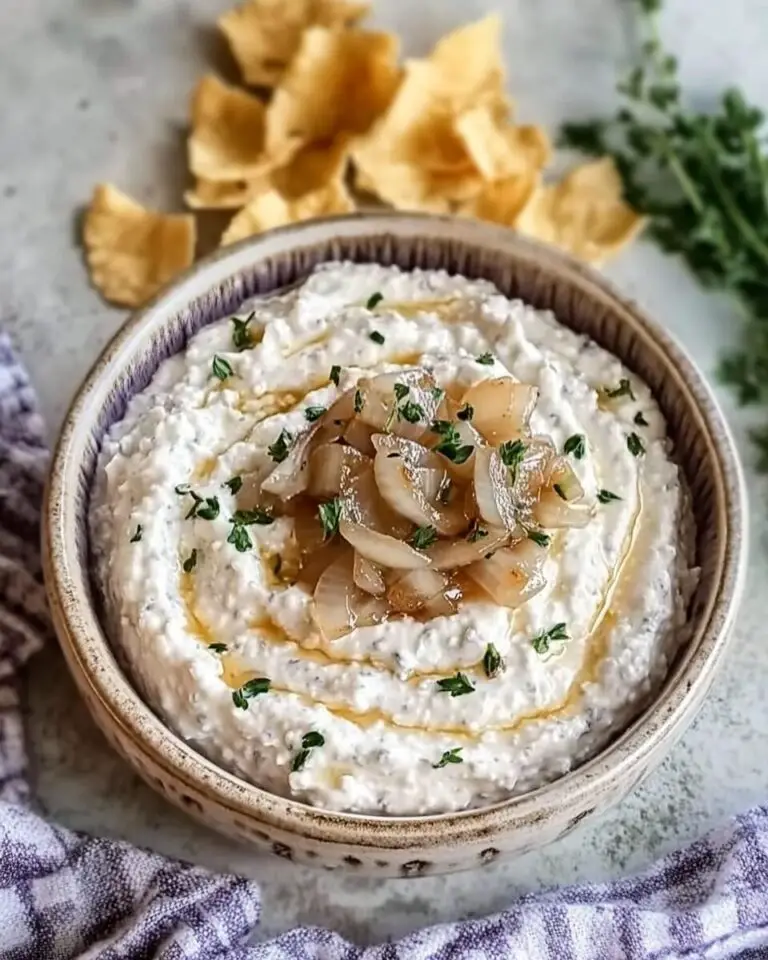 Caramelized Onion Cottage Cheese Dip
