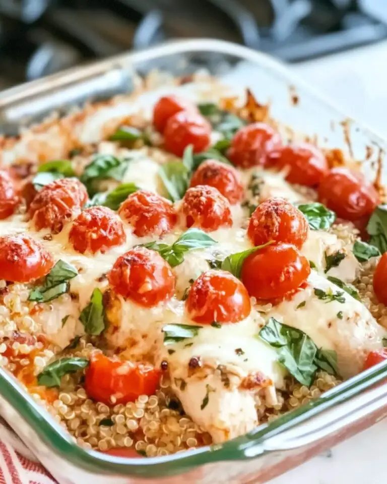 Baked Caprese Chicken & Quinoa Casserole