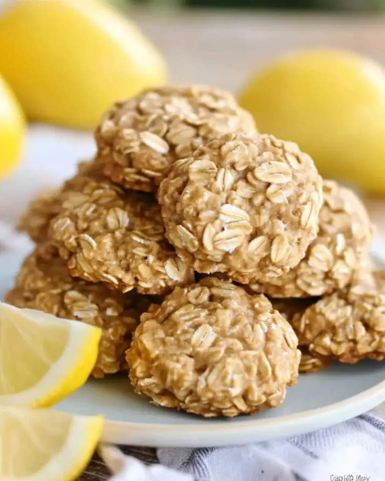 Lemon Oatmeal No-Bake Cookies