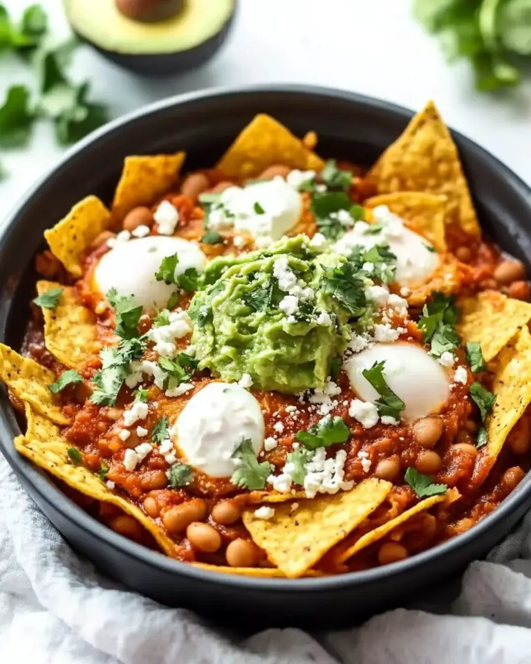 Easy Chilaquiles with Avocado Crema