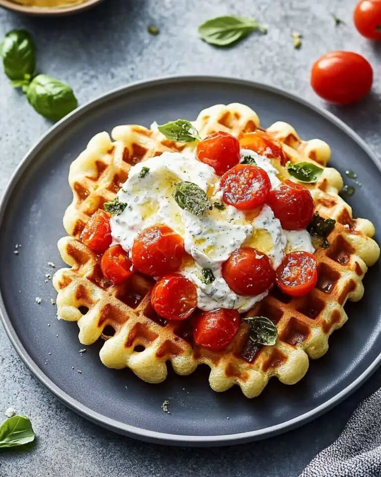 Parmesan Waffles with Lemon Ricotta