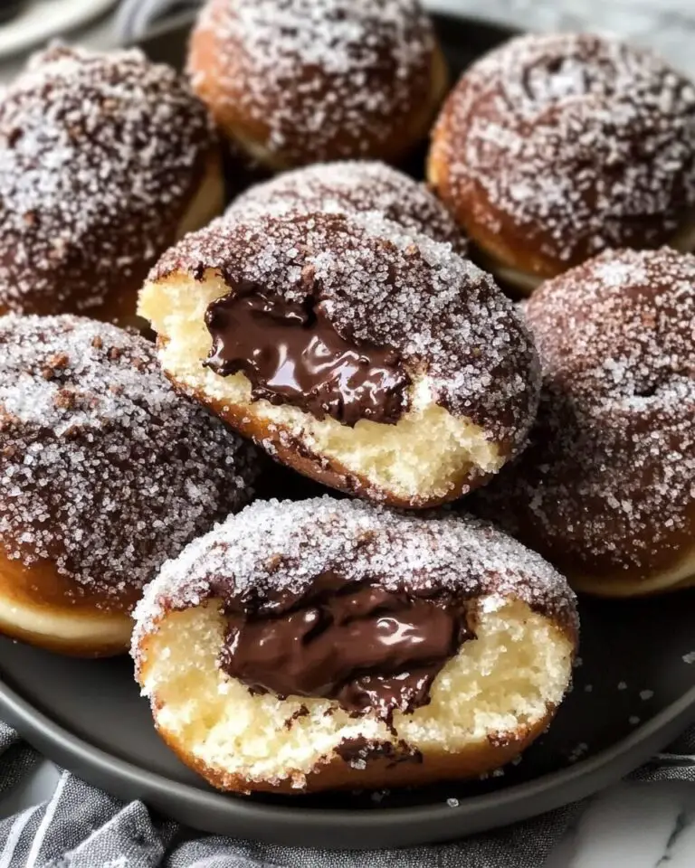 Chocolate Cream Filled Doughnuts with Espresso Sugar