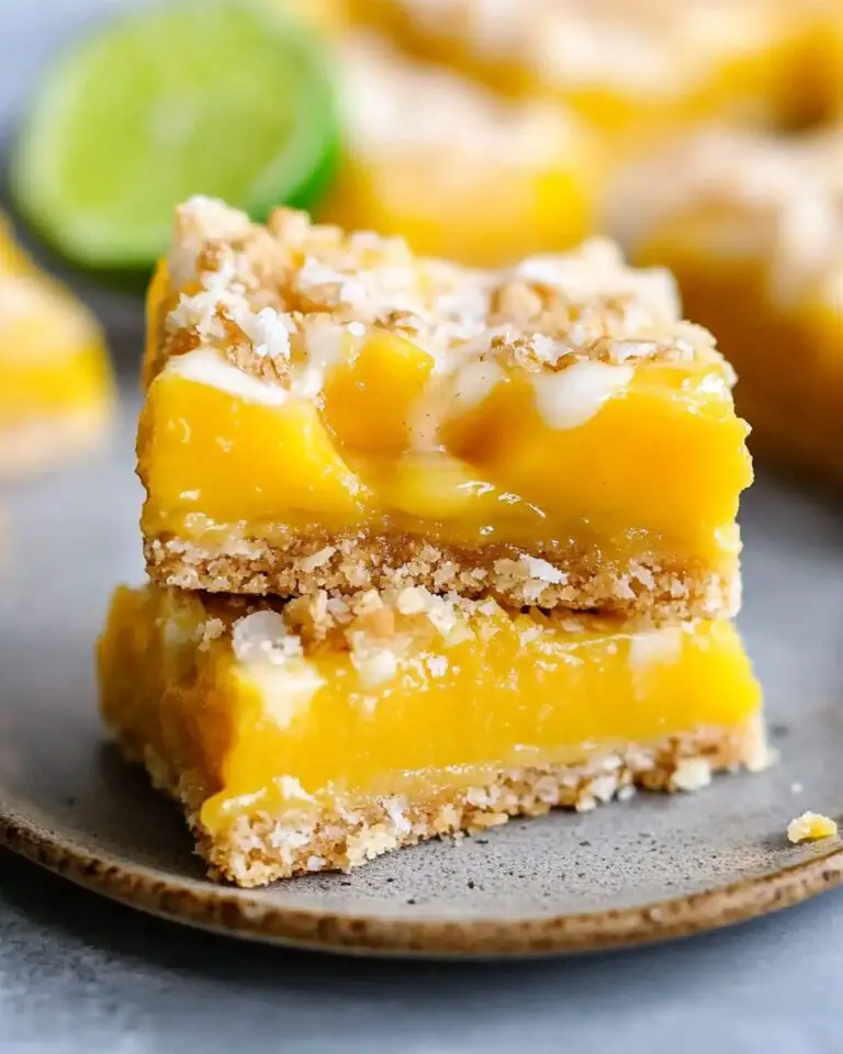 Mango Bars with Lime Glaze