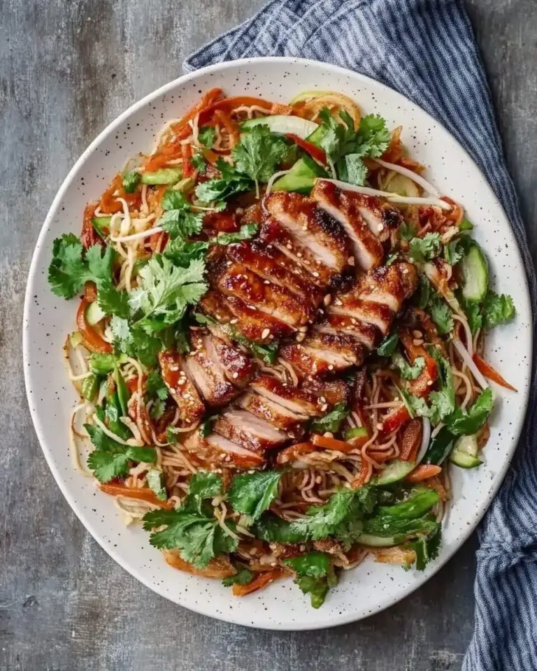 Vietnamese Noodle Salad with Seared Pork Chops