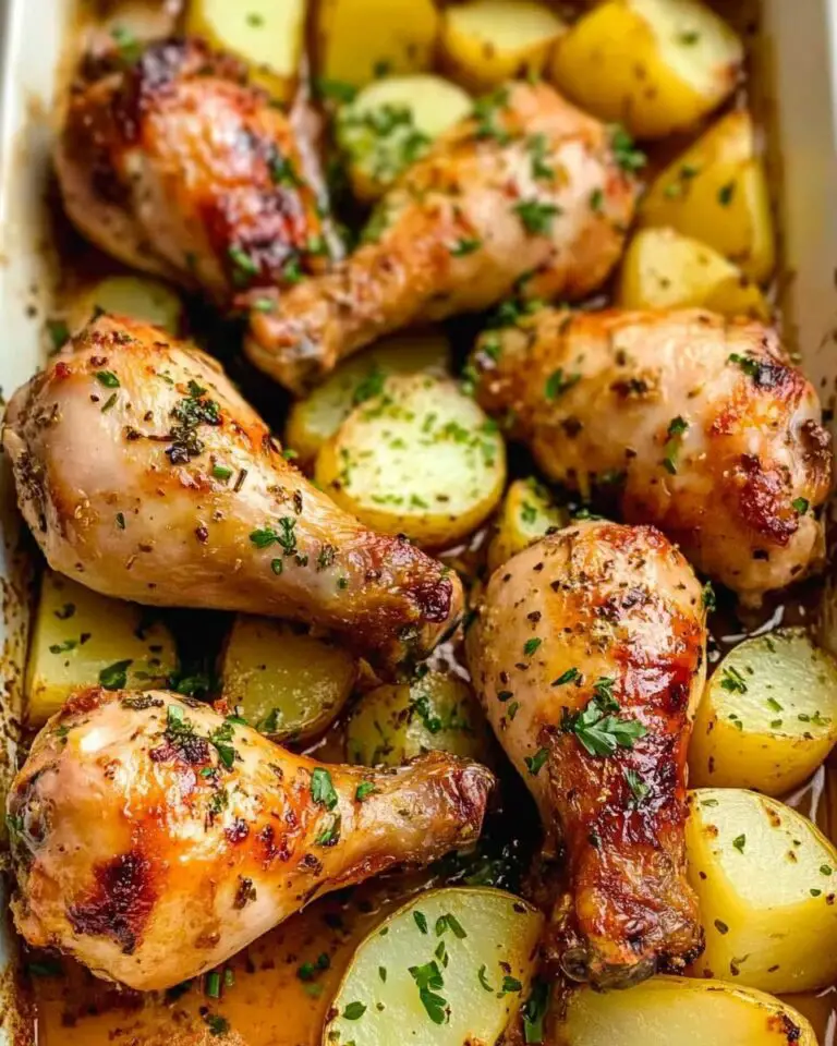 Oven Baked Chicken Legs with Potatoes