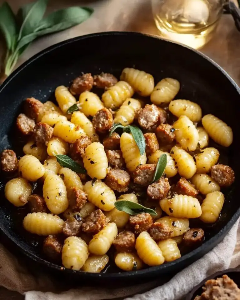 Crispy Gnocchi with Sausage and Sage Brown Butter