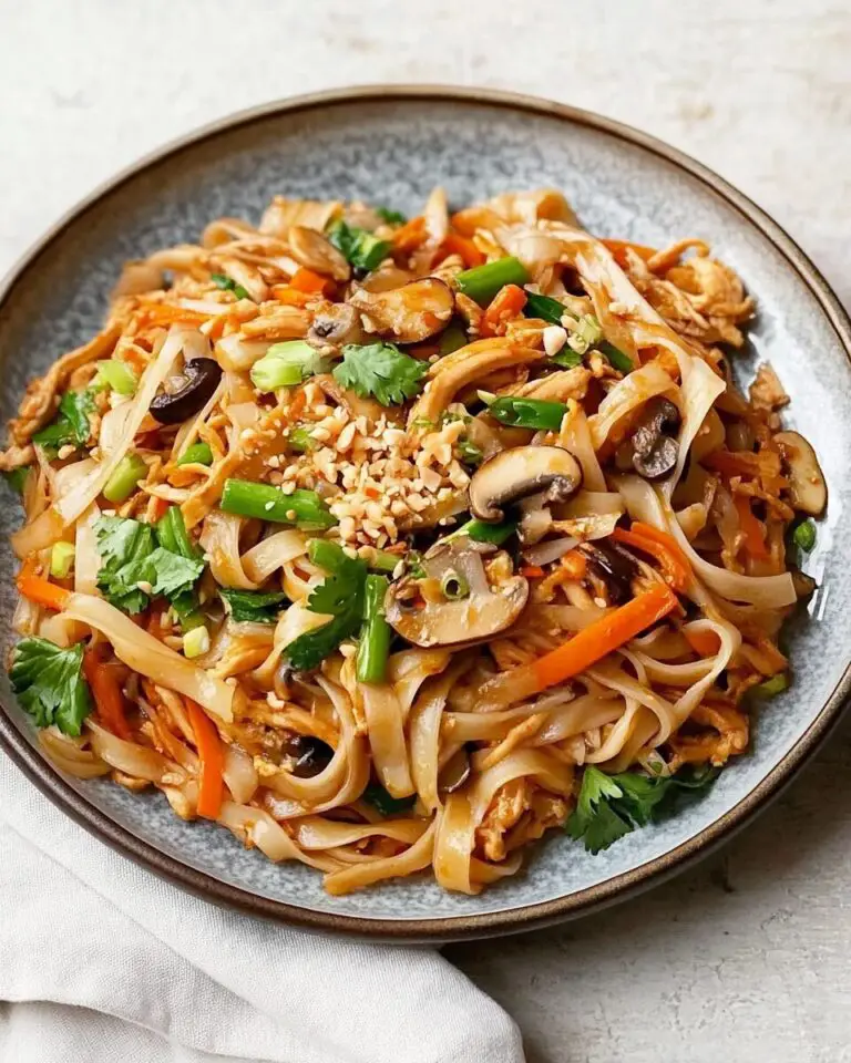 Chicken and Mushroom Stir-Fry Noodles
