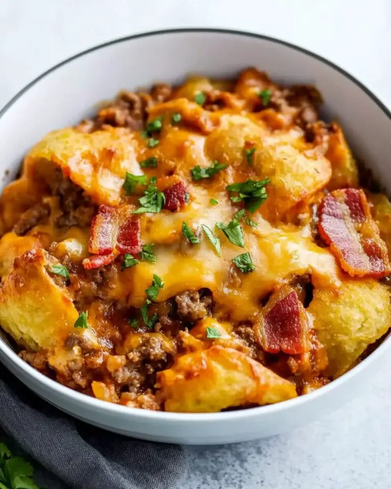 Slow Cooker Bacon Cheeseburger Casserole