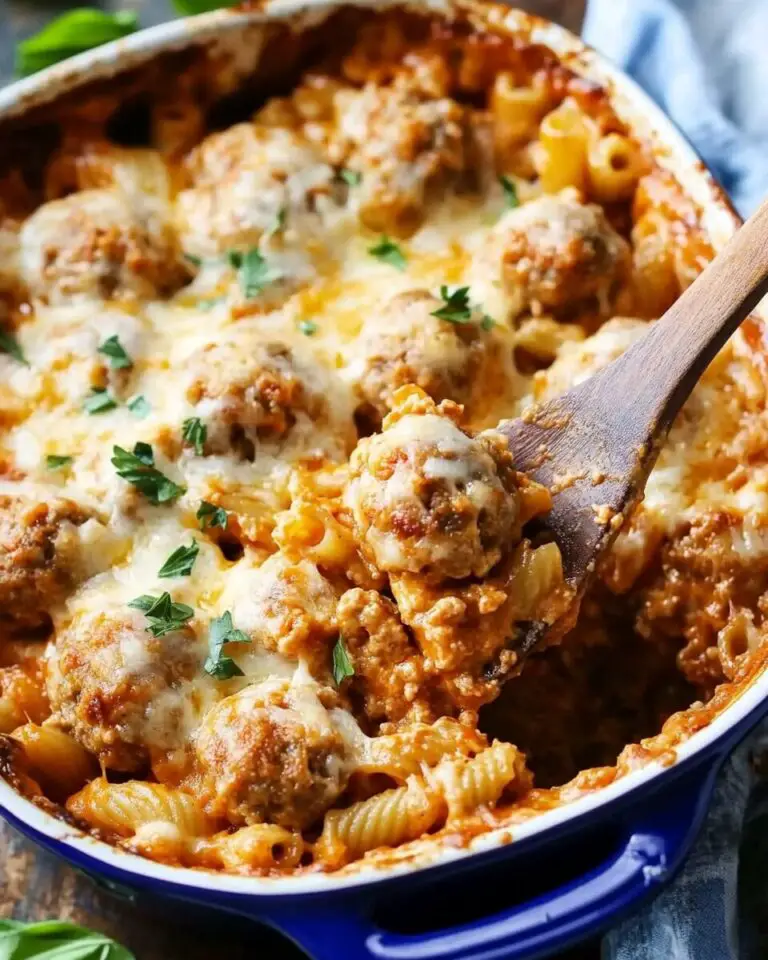Dump and Bake Meatball Casserole