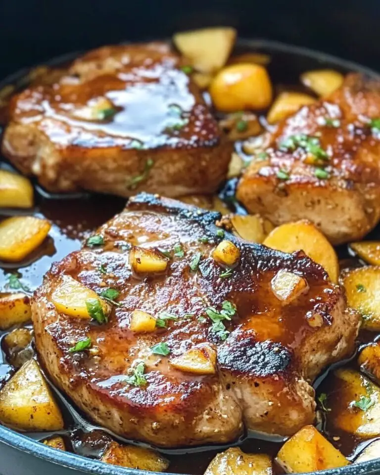 Apple Bourbon Pork Chops