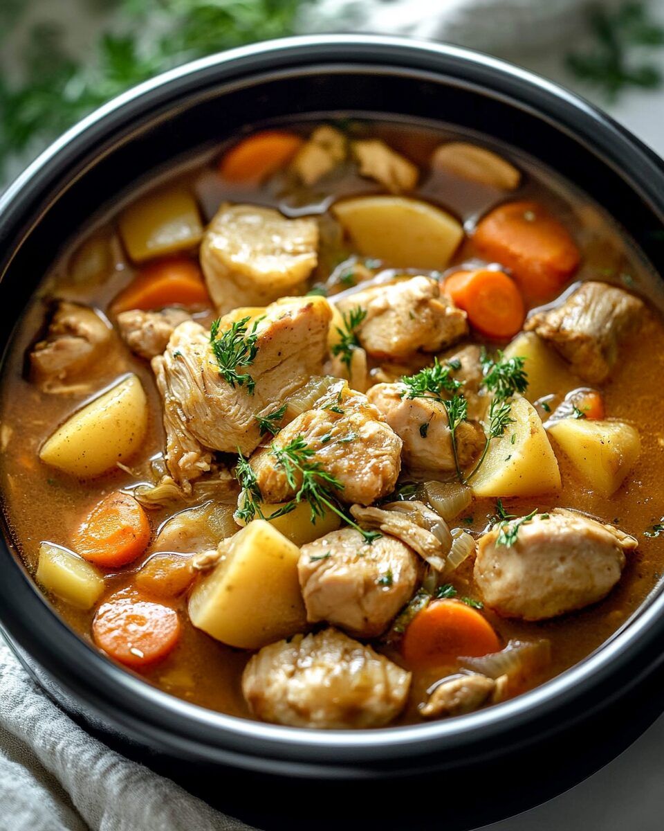 Crockpot Chicken & Artichoke Stew - Sophia Recipes