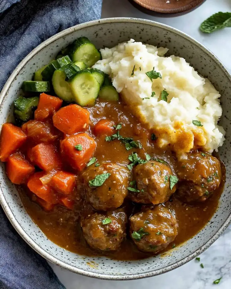 Lamb Meatballs with Mint Gravy