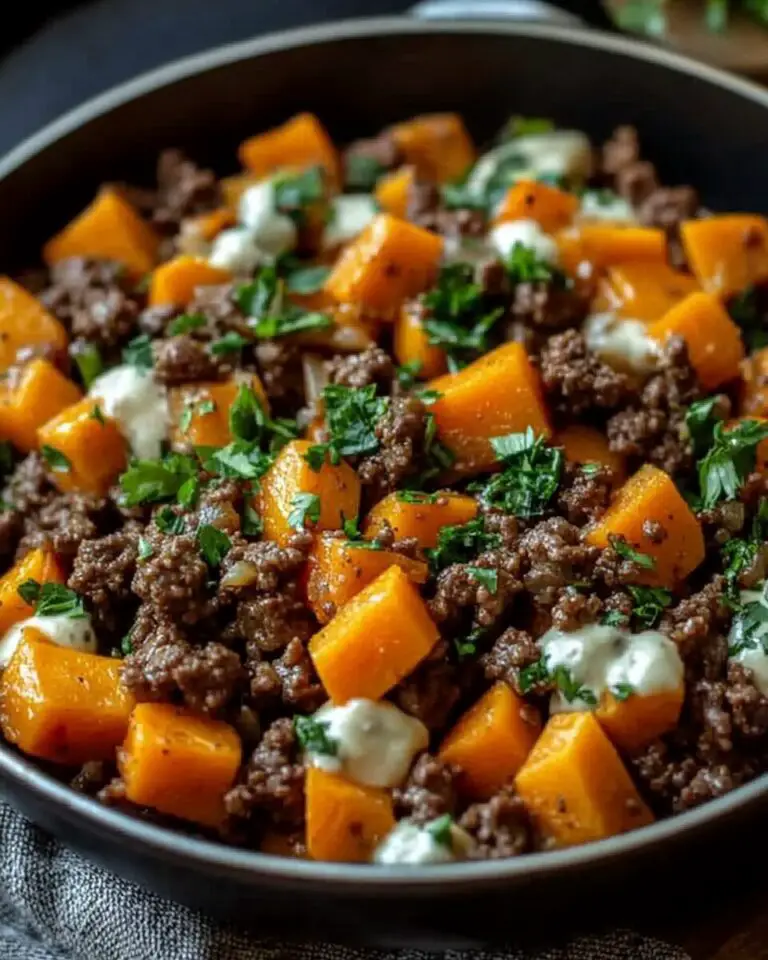 Ground Beef and Sweet Potato Skillet