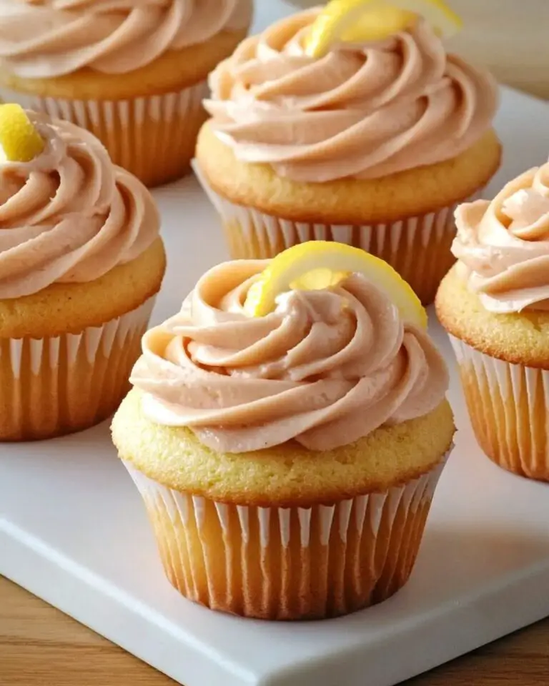 Lemon Cupcakes with Iced Tea Frosting