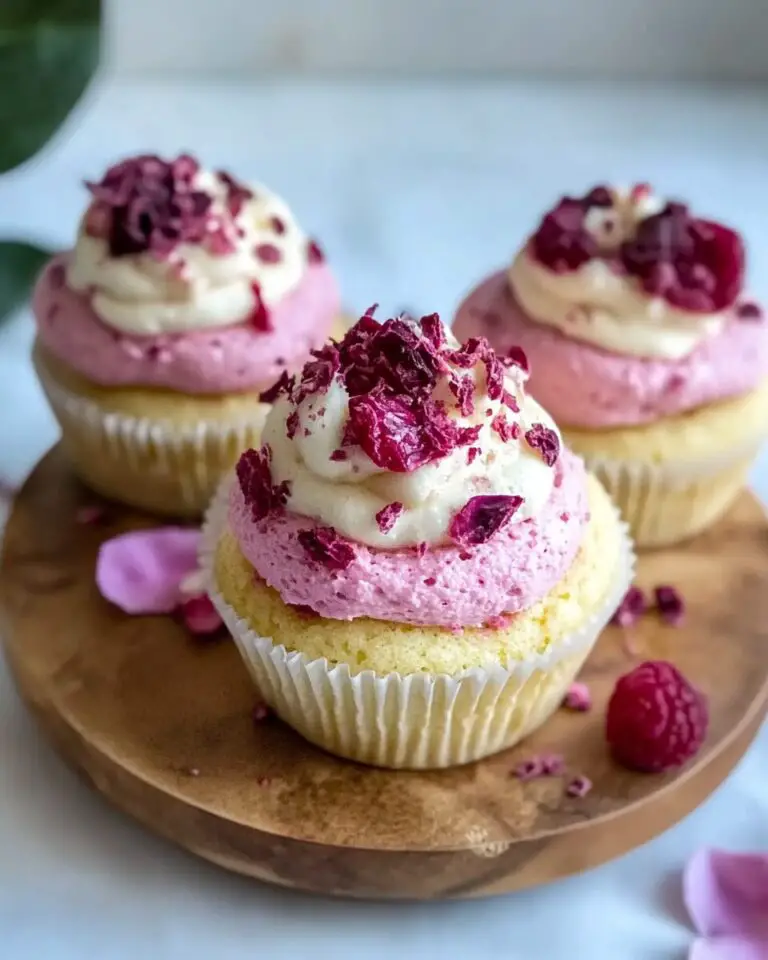 Rose Lychee Raspberry Cupcakes