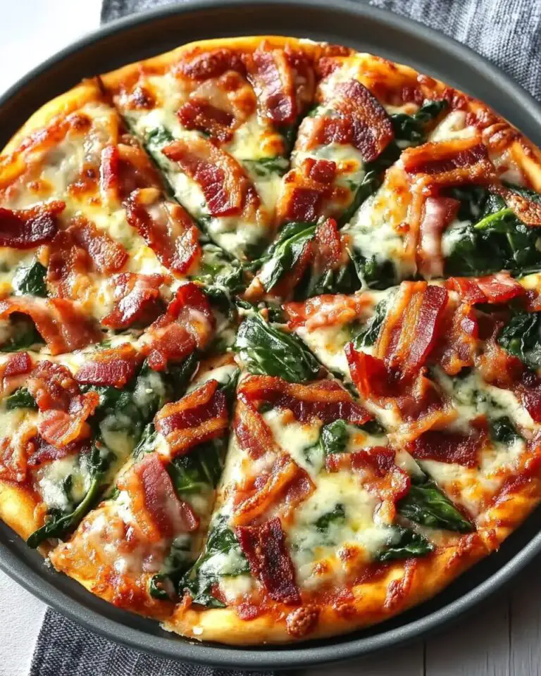 Bacon and Spinach Pizza