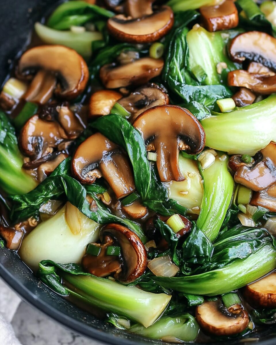 Image showcasing Bok Choy and Mushroom Stir Fry - Sophia Recipes