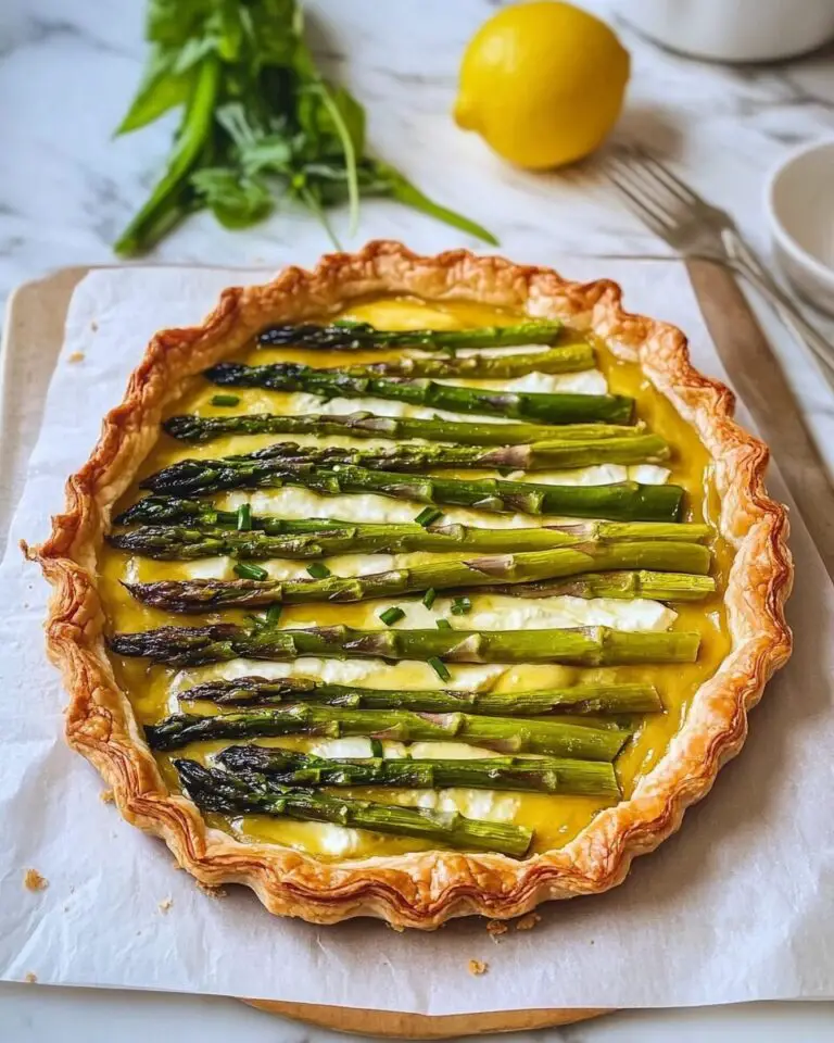 Easy Asparagus Tart with Goat Cheese