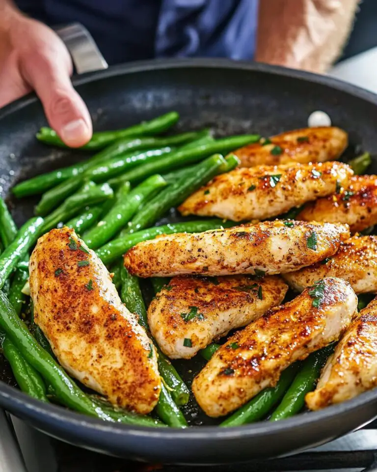 Lemon Garlic Butter Chicken Tenders and Green Beans