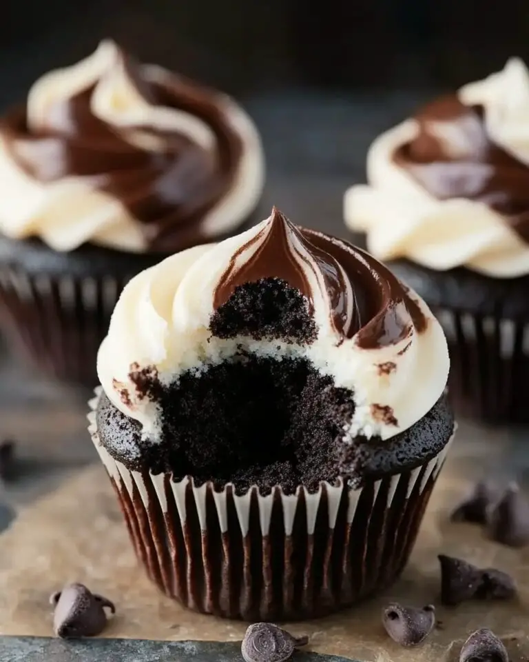 Marbled Chocolate and Vanilla Cupcakes