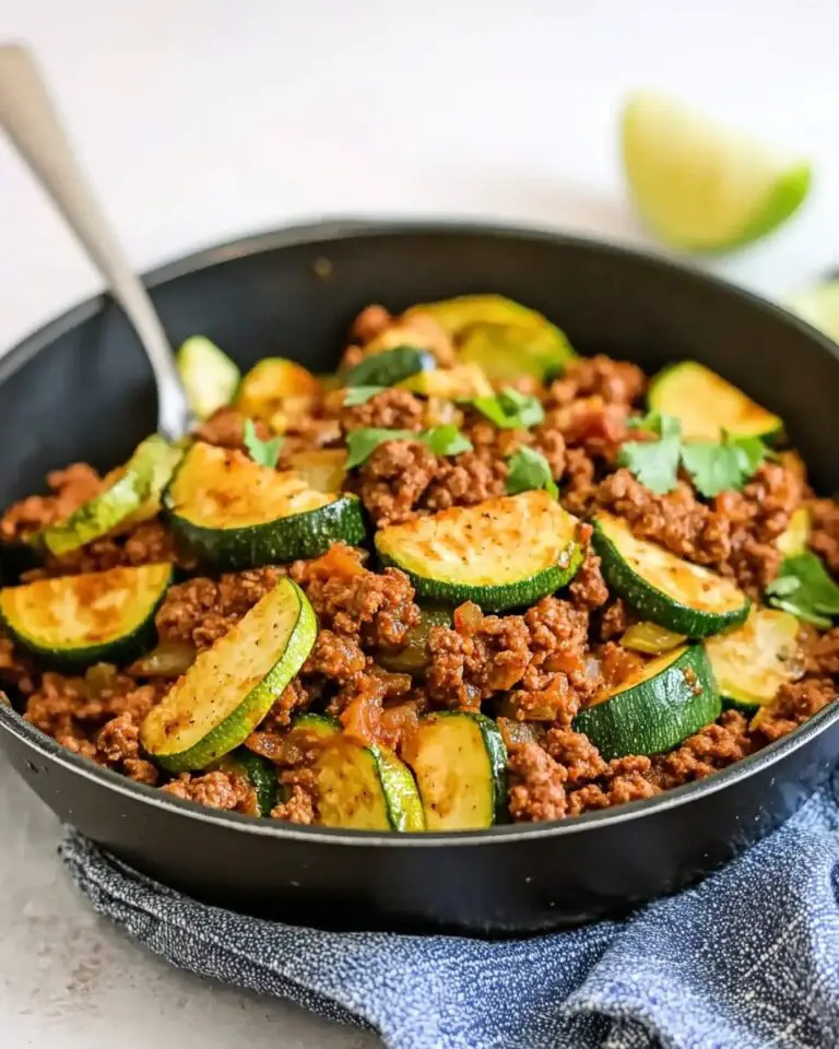 Mexican Zucchini and Ground Beef Skillet