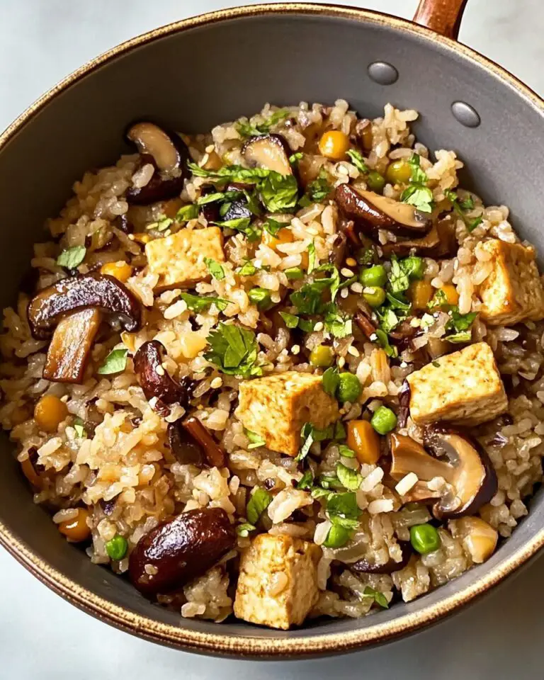 Mushroom and Tofu Sticky Rice