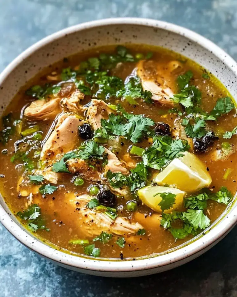 Yakhni (Chicken Soup With Cilantro and Green Chiles)