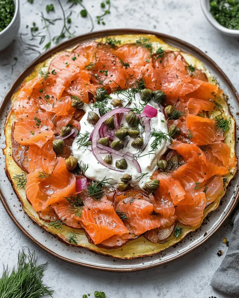 Crispy Potato Galette with Smoked Salmon