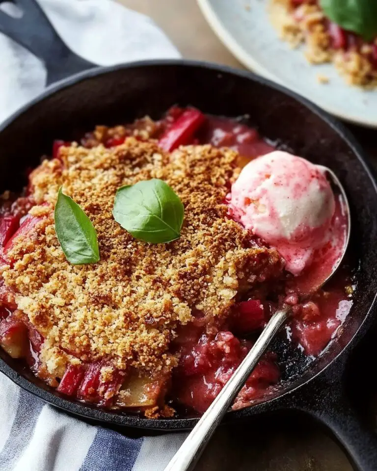 Grilled Rhubarb Brown Betty