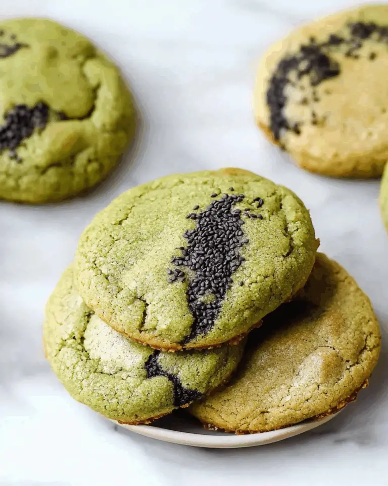 Marbled Matcha Black Sesame Cookies