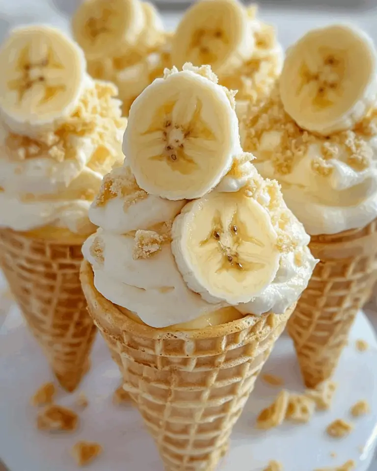 Banana Pudding Cheesecake Cones