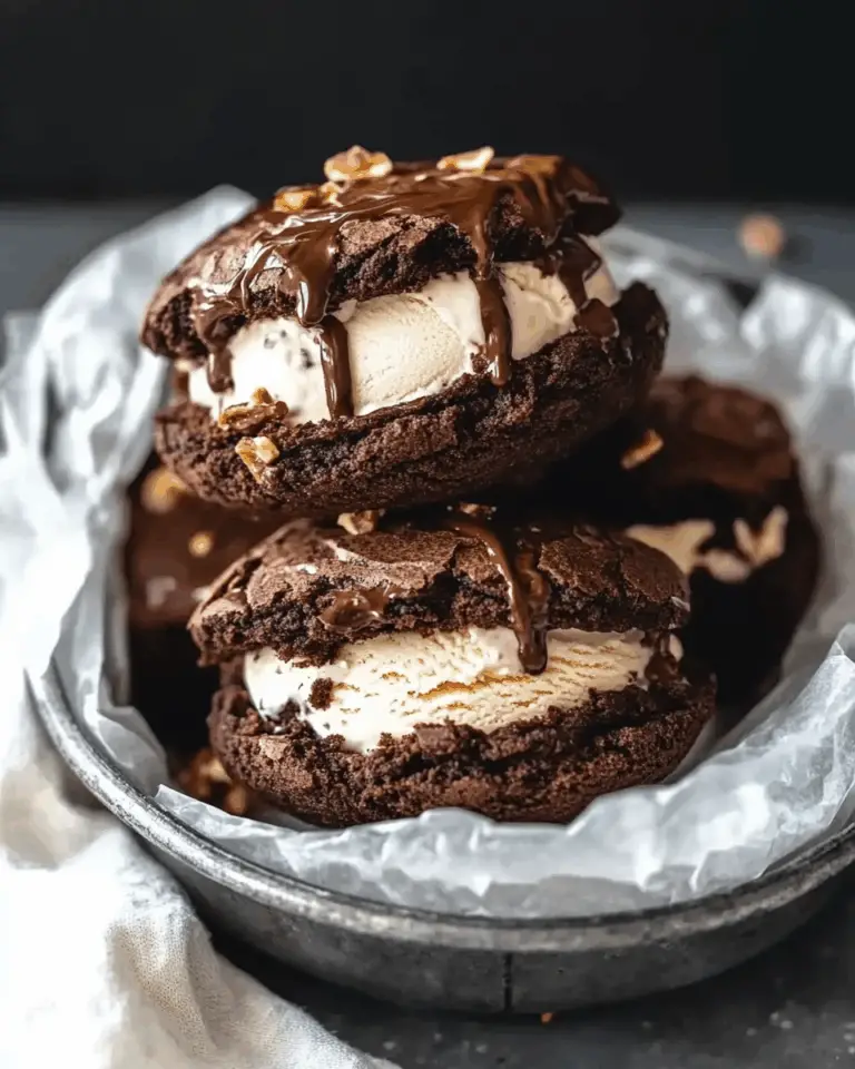 Brownie Cookie Ice Cream Sandwiches
