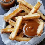 Baked Apple Pie Fries with Salted Caramel Dipping Sauce