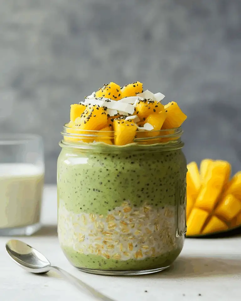 Mango Matcha Overnight Oats