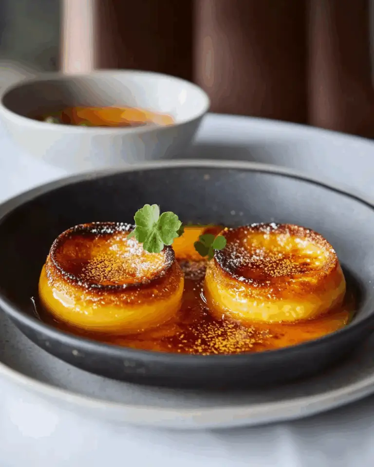 Mango and Cardamom Crème Brûlées