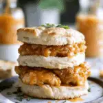 Buttermilk Chicken Biscuit with Habanero Peach Hot Sauce