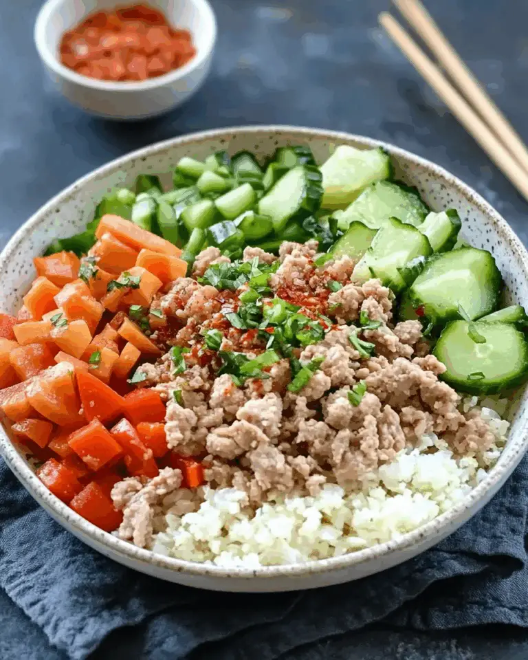 Cauliflower Rice Bowl with Ground Turkey and Vegetables
