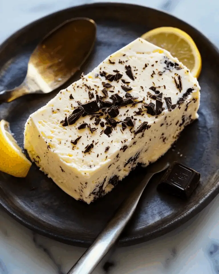 Extra Virgin Olive Oil & Lemon Chocolate-Flecked Semifreddo