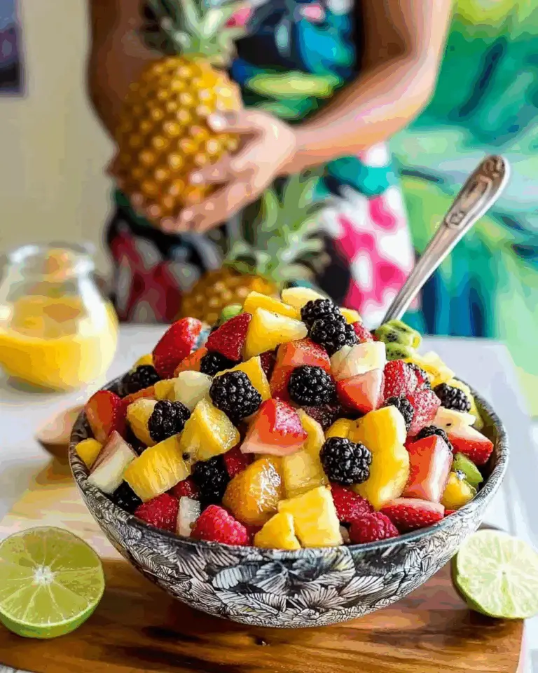 Tropical Fruit Salad with Agave Lime Dressing